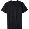 T-shirts pour hommes Noir Blanc Respirant Mesh Large Hommes Été À La Mode Confortable Stretch Tops Oversize Vêtements Grande Taille Tee