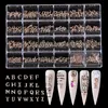 Nagelkonstdekorationer 260st bokstäver nagel charms kit guldsilverrose metall designer nagel smycken alfabet 3d nagelkonst diamanter dekorationer 230830