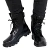 ブーツidopy men puレザーマンフラットシューズファッション防水軍事戦術戦術靴230831
