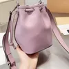 Borse da sera Borsa a secchiello in vera pelle di design Borsa con coulisse di lusso Tracolla regolabile da donna di piccola capacità