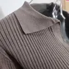 Women's Sweaters K Neck Knitted Sweater 2023 New Women Autumn Winter Temperament Commuter Elastic Slim Fit Pit Striped Bottom Sweater HKD230831