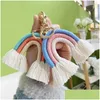 Keychains Lanyards Trendy Rainbow Tassel For Women Boho Rame Weaving Car Keyring Holder Bag Wallet Purse Jewelry Gift Girls Drop Del Dhhwz