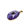 Charms Natural Stone Pendant Decorative Pattern Agates Crystal Quartz For Handmade Jewelry Making Diy Necklace Accessoriescharms Drop Dh5M2