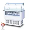Vitrine für hartes Eis, italienische Gelato-Glasvitrine, Obst-Eis am Stiel-Vitrinen, kommerzielle Eiscreme-Aufbewahrungsmaschine