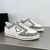 Designer Marke Mann Frauen Praes Daes Coach Casual Schuhe Neue männer Leder Sneakers Dreieck Standard 2 Farben