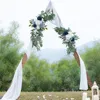 Flores decorativas 1 par kit de arco de casamento artificial boho empoeirado rosa azul eucalipto guirlanda cortinas para decorações sinal de boas-vindas