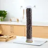 Kitchen Storage Wooden Coffee Beans Tea Display Rack Stand Gl Test Tube Sealed Decorative Ornaments Cereals Canister For Barista