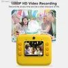 Kameror Kids Instant Print Camera Children's 1080p Video Photo Digital med pappersfyllning LIGJT Födelsedag Julgåva Q230831