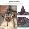 Abbigliamento per cani 2 pezzi Cappello per animali domestici regolabile Halloween Po Prop Forniture regalo Copricapo decorativo in tessuto non tessuto