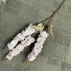 Flores decorativas 4pcs simulação jacinto flor seda delfínio folha falsa para decoração de salão de casamento