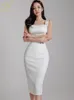 Two Piece Dress H Han Queen Summer Skirt Suit Women Elegant Korean Fashion Short Tops High Waist Pencil Casual Evening Party 2Piece Set 230830