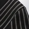 Maglioni maschile 2023fall uomini mascheri coreani designer di cardigan giacca cardigan giacca nera contrasto a strisce patchwork stampa 230831