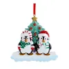 クリスマスファミリーペンギンオーナメント樹脂パーソナライズされたホームクリスマスツリーデコレーションクリスマスルームの装飾