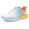 Jelly Sole Gradiente Doce Cor Tênis Masculino Sapatos Esportivos Casuais Novos Treinadores Esportivos Versáteis Verde Azul Laranja