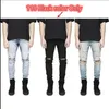 Herren Skinny Jeans Herren Destroyed Straight Slim Fit Bikerhose Ripped Denim Washed Hiphop INS Hosen USA Local Warehouse328Q