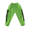 Byxor Kids Girls 'Pants Spring Autumn Green Elastic High midjeband Arbetsklänning Sport Performance Street Dance 230830