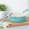 Everyday Charlemont Teal 4 5-Quart Emamel Aluminium Saute Pan with Lid