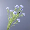 Decorative Flowers Artificial Campanula 3 Heads Wedding Decoration Cornflower Flower Art Arrangement Accessories