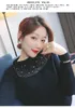 Women's Sweaters 2023 Autumn Design Turtleneck Rhinestone Patched Shinny Bling Thickening Knitted Sweater Jumper Tops SMLXL