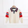 Pullover Boys Dziewczęta Dziewczyny Zimowe ubrania bawełniane w stylu preppy sweter swobodny, gruby kabel Baby 230830