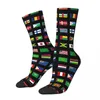 Chaussettes pour hommes Les drapeaux du monde Adulte Unisexe Hommes Femmes