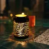 Candle Holders Metal Pillar Holder Table Centerpiece Decor Decorative Candlestick Pot Black Jar For