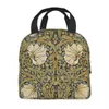 Ледовые паксотермические сумки Уильям Моррис Пимпернель изолированная сумка для ланча для кемпинга для походов с цветочным текстильным рисунком
