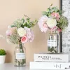 Декоративные цветы свадебные букеты искусственные подружки невесты Букет розовый пион гортензии
