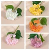 Decorative Flowers Artificial Pink Plastic Hydrangea Branch 3D Printing Simulation Of Green Plant False Hydrangeas Valentine's Day Gift