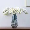 装飾的な花人工シンビジウムフラワーホームリビングルーム装飾偽の結婚式の盆栽