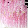 Decorative Flowers 3 M Long Simulation Encryption Hydrangea Flower Cane Adornment Hanging Wisteria Wedding Article Sitting Room Condole Top