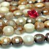 Loose Gemstones Natural Petrified Wood Jasper Faceted Coin Beads Wholesale Semi Precious Stones For Jewelry Making Bracelet Diy