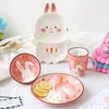 Dinnerware Sets 1pc Animal Zoo Dinner Plate Bowl Mug Ceramic Porcelain Baby Bear Feeding Dish Children Tableware