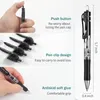 Stylos à Gel à encre noire, stylo à bille rétractable, écriture lisse, grande capacité, pour travailler ou étudier, 0.7mm