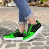 Scarpe fai da te una per uomo donna sneaker casual con piattaforma testo personalizzato con scarpe da ginnastica stile cool verde moda scarpe outdoor 36-48 68963