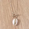 Pendant Necklaces Vintage Fashion Gold plated Shell Necklace for Women Temperament Simple Bohemian Jewelry Party Gift Collares Mujer 230831