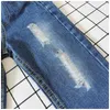 Jeans ienens 2-7y mode pojkar casual jeans byxor baby småbarn pojkes denim byxor barn barn smala långa byxor botten kläder 230830