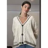Women's Sweaters 90S Vintage Loose Slight Stretch Cardigan Fashion Star Embroidery Tay Women Warm Soft Sweater Ladies Casual V-neck Knitted Top 230831