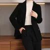 Women's Wool Blends High-End Double-Sided Wool Coat Women's Short High-End Wool Winter Black Woolen Coat 230830