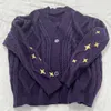 Kvinnors tröjor Autumn Dark Purple Sticked Cardigan Kvinnor talar på nu stjärna broderade tröjor lösa cardigans tay lor swif t tröja topp 230831