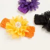 Nuovo neonato perline finte perline fascia per fiori fascia elastica per capelli per bambini copricapo per bambini accessori per capelli per ragazze 3 colori