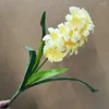 Fleurs décoratives 1 pièce, Simulation de jacinthe, Bouquet artificiel, décorations de fête de mariage à domicile, accessoires de photographie