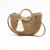 Evening Bags Women's Accessories Spring / Summer Fashion Casual Round Handle Thick Woven Shopping Bag