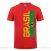 Herrar t skjortor vintage herr mode brasil flagga land emblem skjorta män brasil t-shirt retro nation lag logo sommar t-shirt