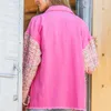Women's Blouses 2023 Autunmn Long Sleeve Shirt Patchwork Denim Jacket Turn-Down Collar Casual Loose Shirts Women Tops Female Mujer