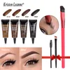 Eyebrow Enhancers 4D Hair Stroke Brow Stamp Brush Set Wild Waterproof Gel Langlebige flüssige Brauen-Tönungs-Enhancer-Creme 230831