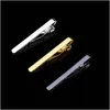 Tie Clips Simple Metal Sier Gold Clip For Men Necktie Clasp Gentleman Bar Practical Pin Jewelry Gift Drop Delivery Cufflinks Clasps Dhxgq