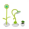 Lampade da tavolo Lampada da scrivania alla moda Fiore del sole Supporto per cellulare USB Studenti Lavoratori Lettura Luce per la protezione degli occhi