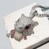 Pendant Necklaces Cute Cartoon Animal Pendant Necklace 4 Style CZ Stone Charm Men's Women Hip Hop Jewelry 230831