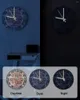Horloges murales Fleur Boho Vintage Style Ethnique Grandes aiguilles lumineuses rondes Horloge Décor Chambre Suspendue Ornements Silencieux